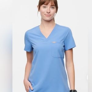 Figs Catarina Ceil blue one pocket top